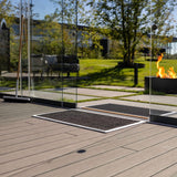 Rizz deurmat 120 x 70 cm, wit/teak