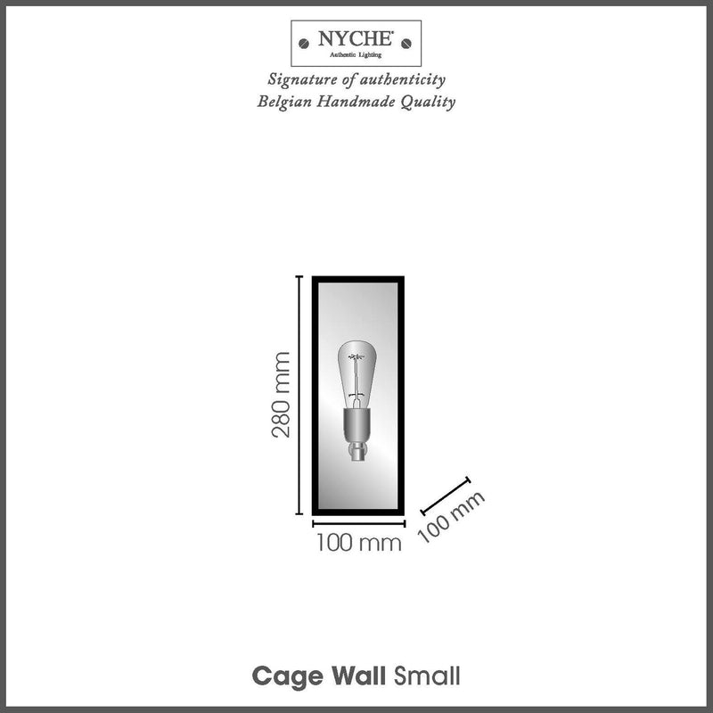 Cage wall small long Brass Dark