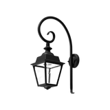 Roger Pr. PV1 wandlamp hangend, zwart met helder glas